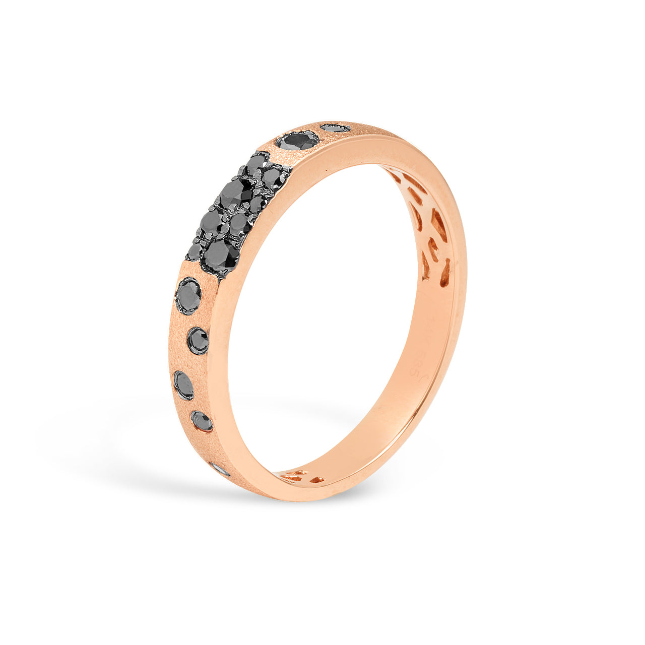 Black Diamond Confetti Stackable Band