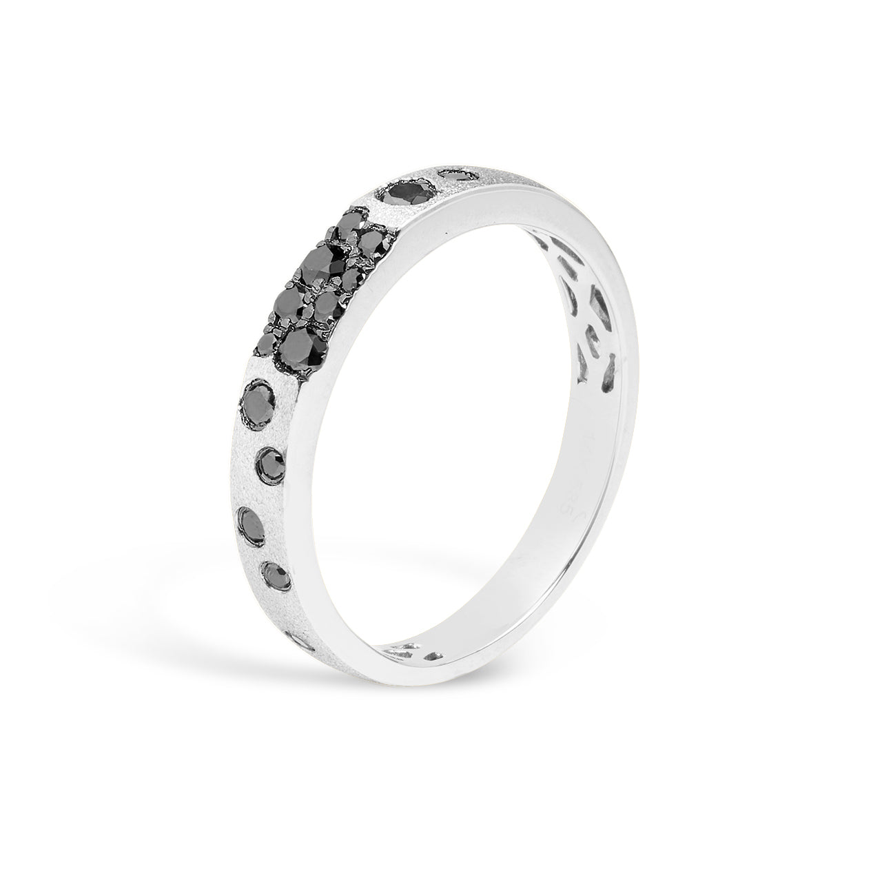 Black Diamond Confetti Stackable Band