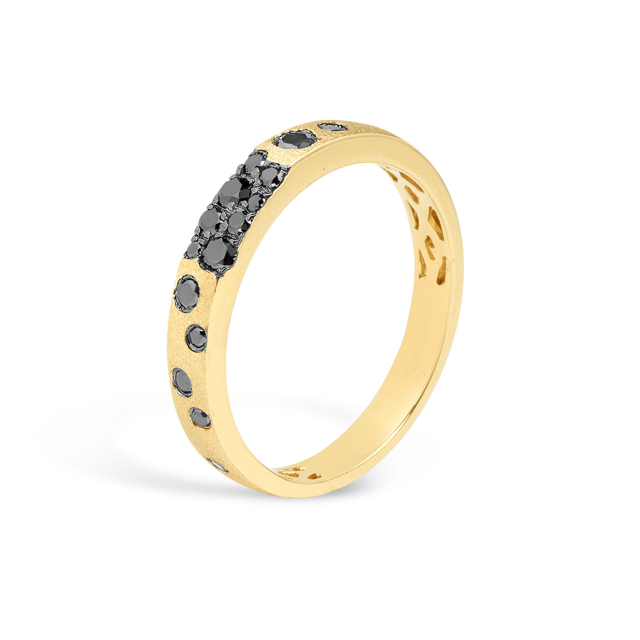 Black Diamond Confetti Stackable Band