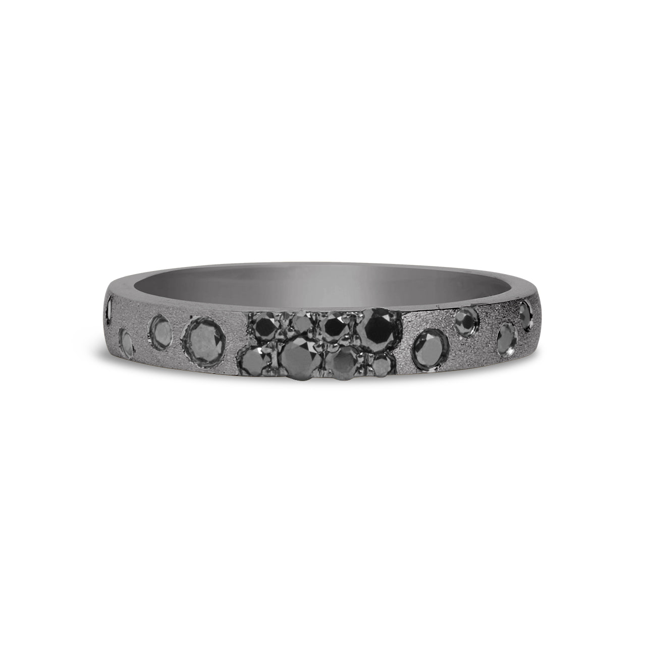 Black Diamond Confetti Stackable Band
