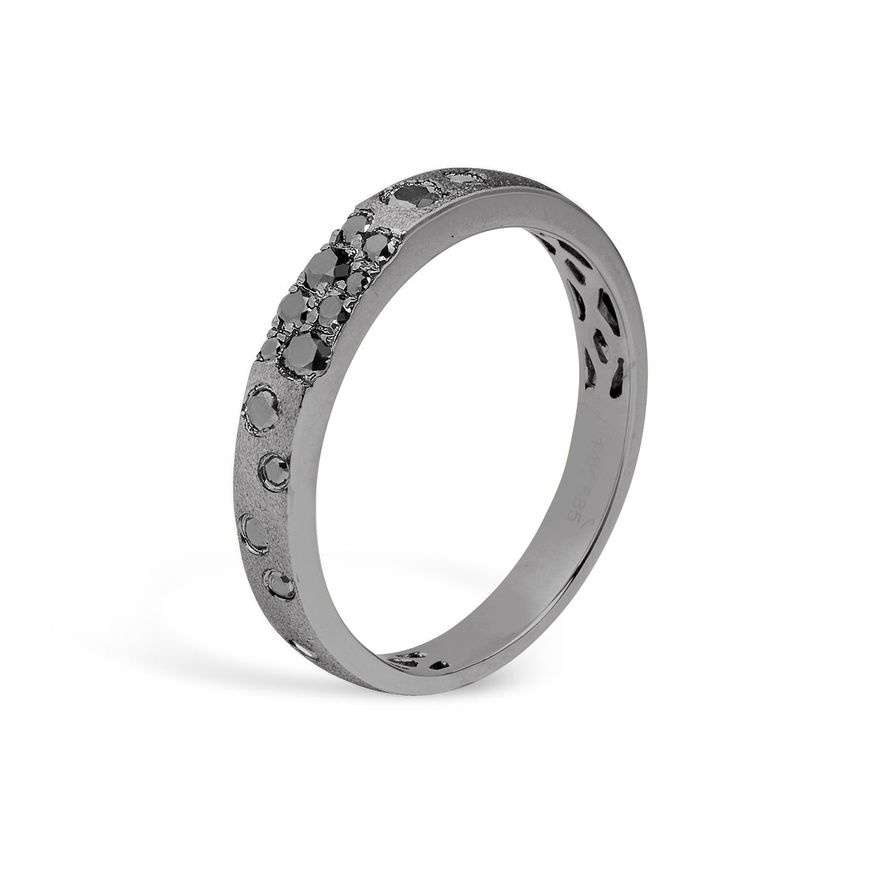 Black Diamond Confetti Stackable Band