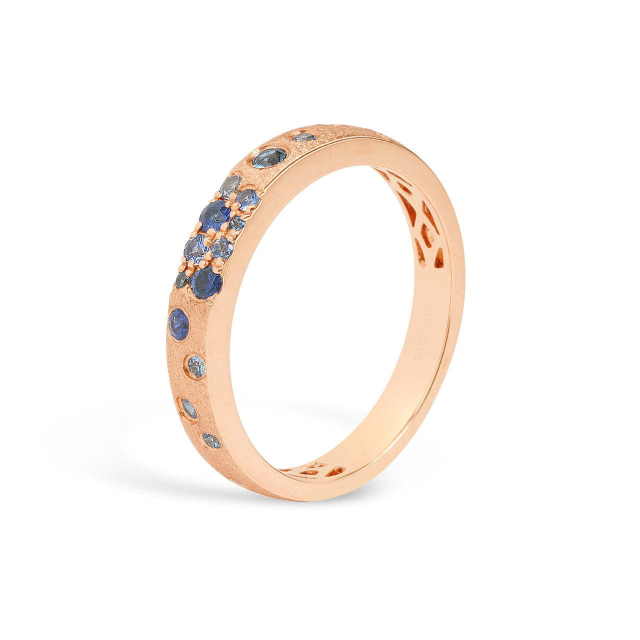 Sapphire Confetti Stackable Band