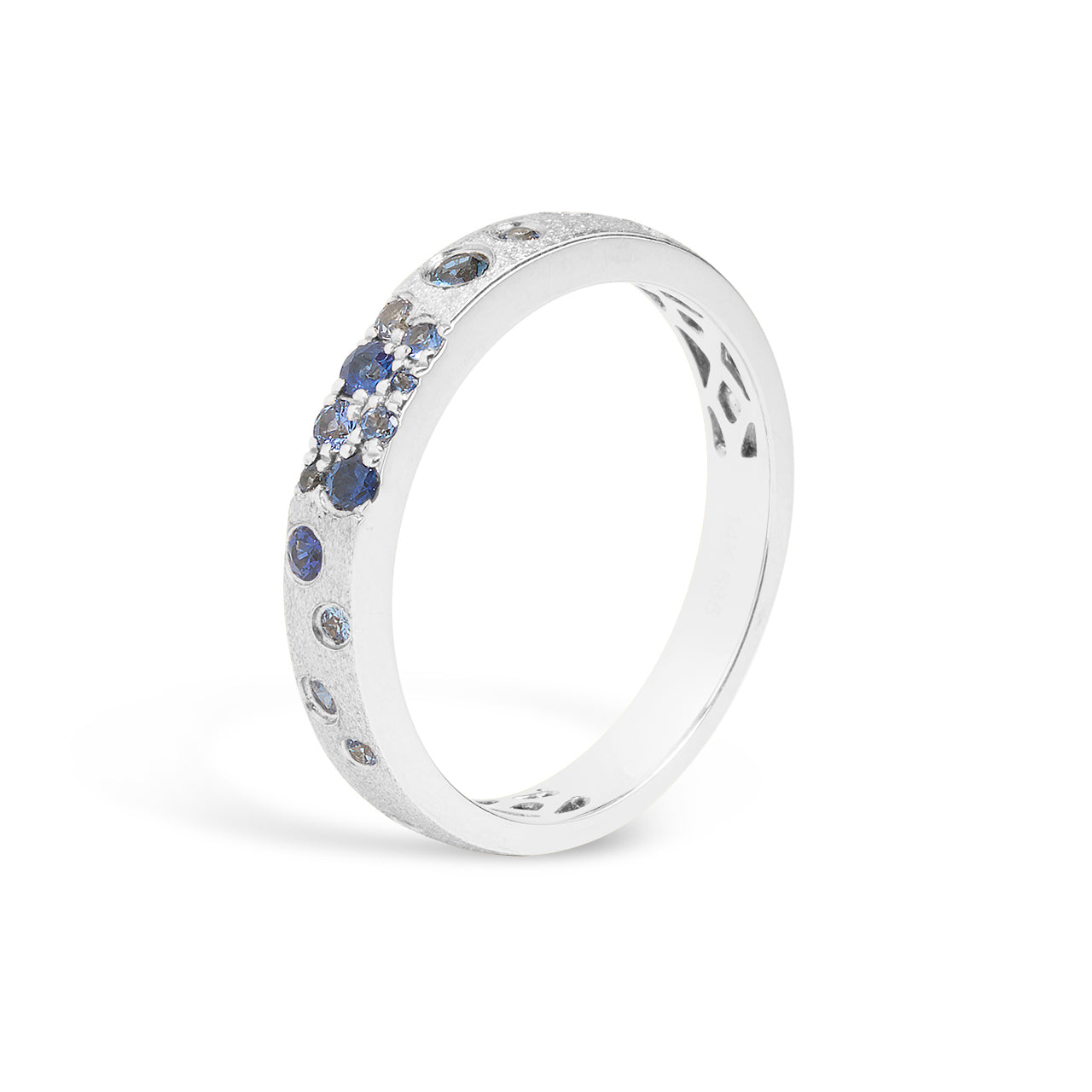 Sapphire Confetti Stackable Band