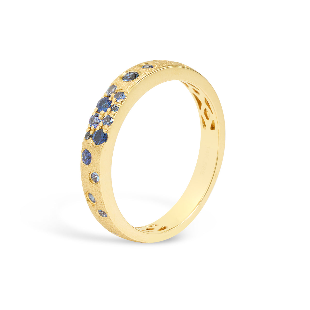 Sapphire Confetti Stackable Band