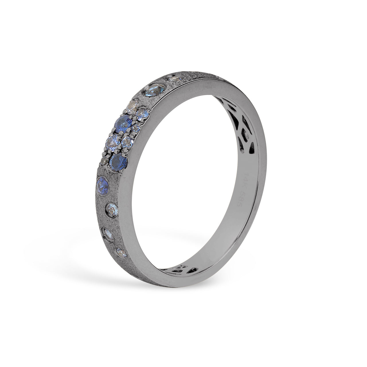 Sapphire Confetti Stackable Band
