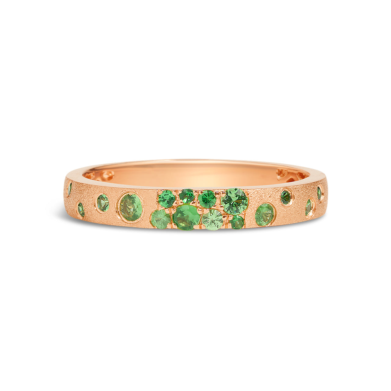 Tsavorite Confetti Stackable Band