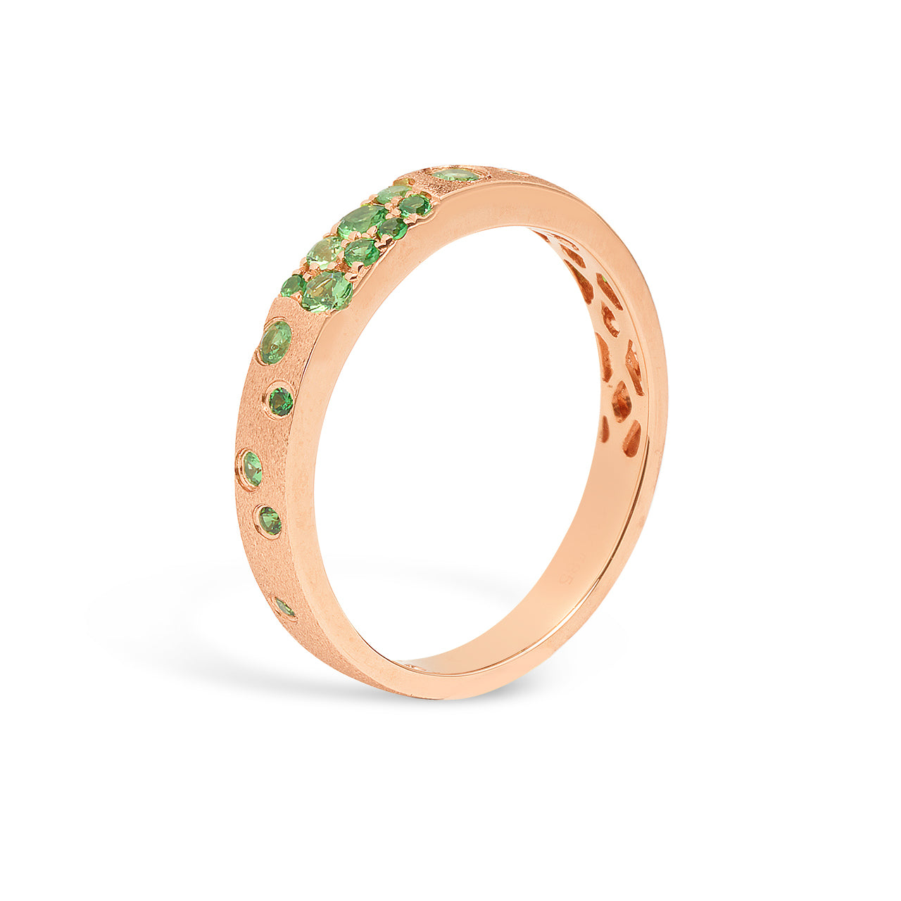 Tsavorite Confetti Stackable Band