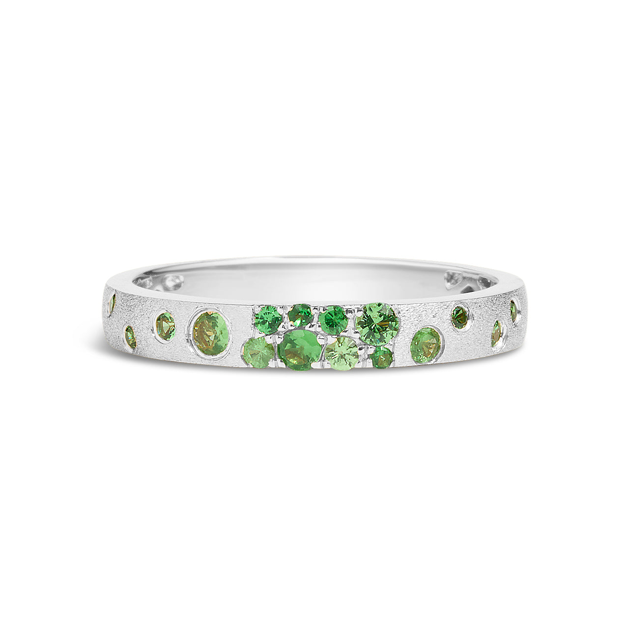 Tsavorite Confetti Stackable Band