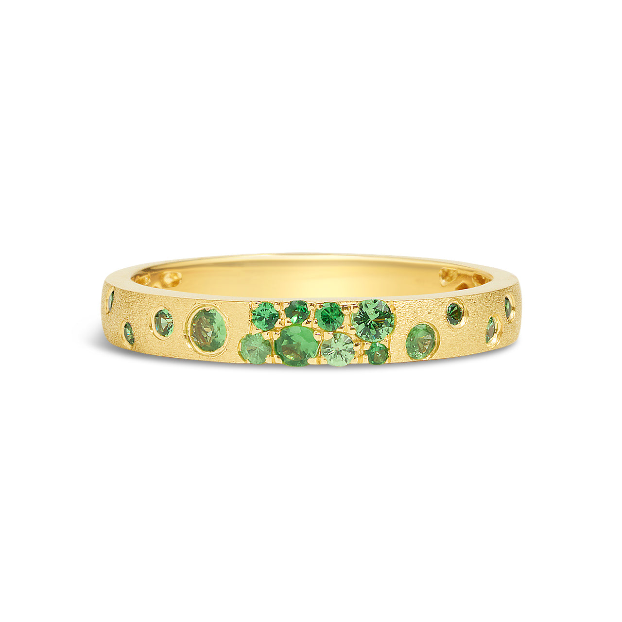 Tsavorite Confetti Stackable Band