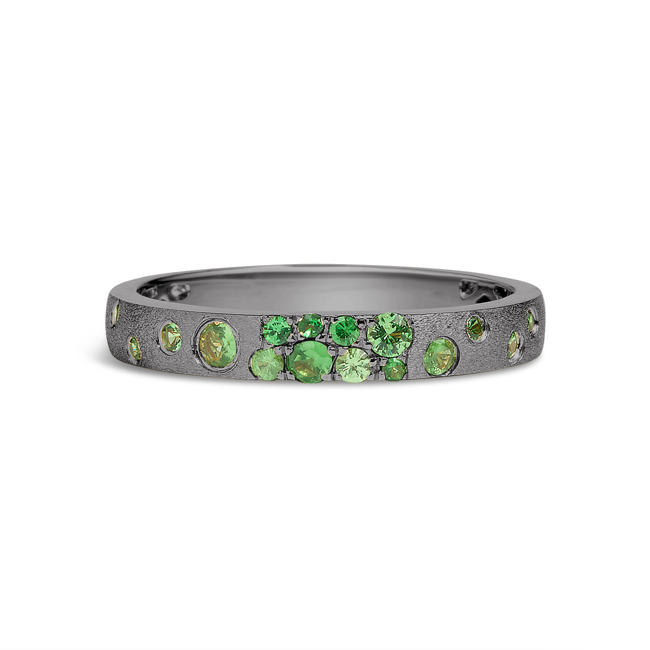 Tsavorite Confetti Stackable Band