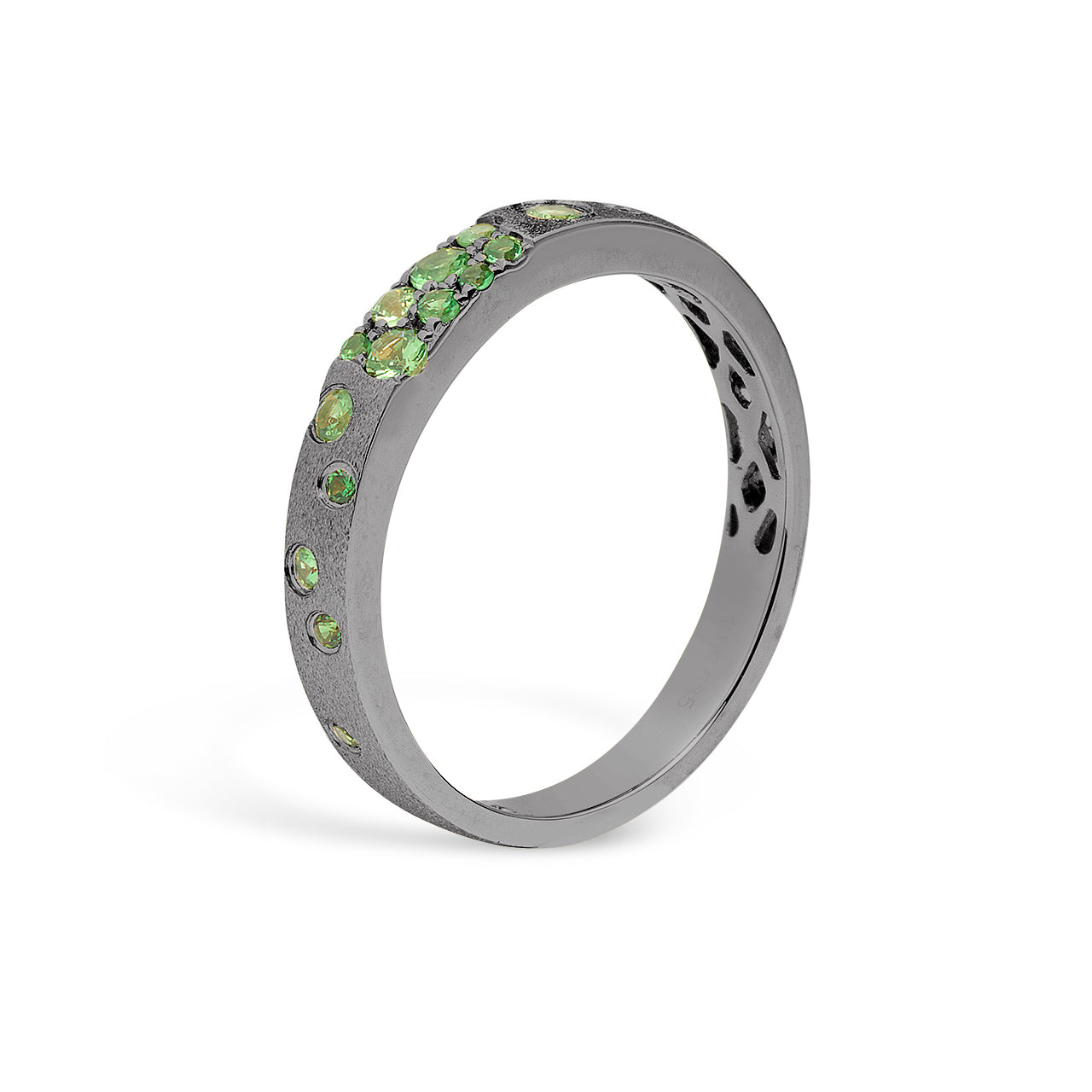 Tsavorite Confetti Stackable Band