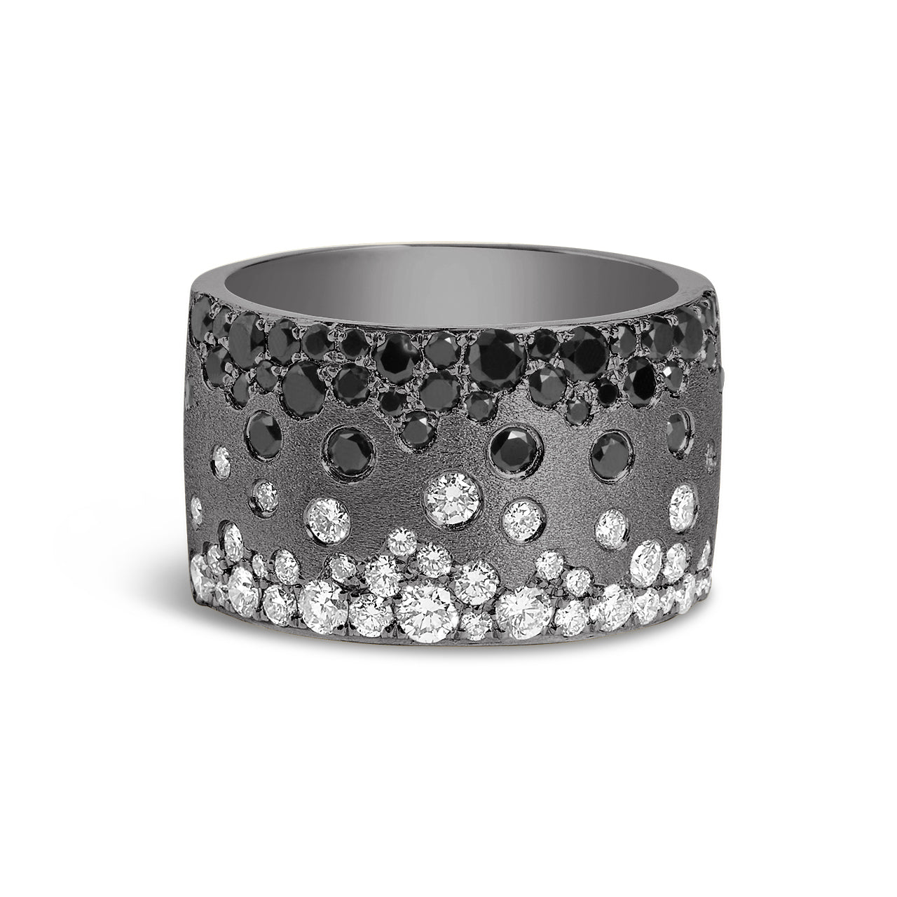 Black & White Diamond Confetti Duet Cigar Band