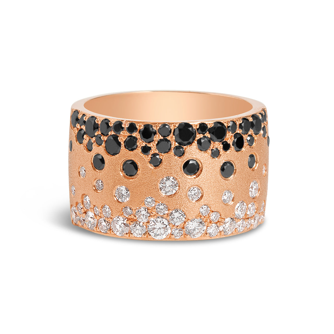 Black & White Diamond Confetti Duet Cigar Band