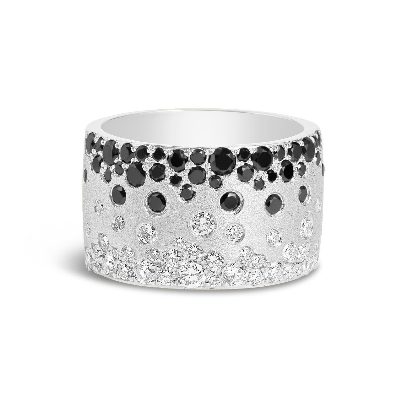 Black & White Diamond Confetti Duet Cigar Band