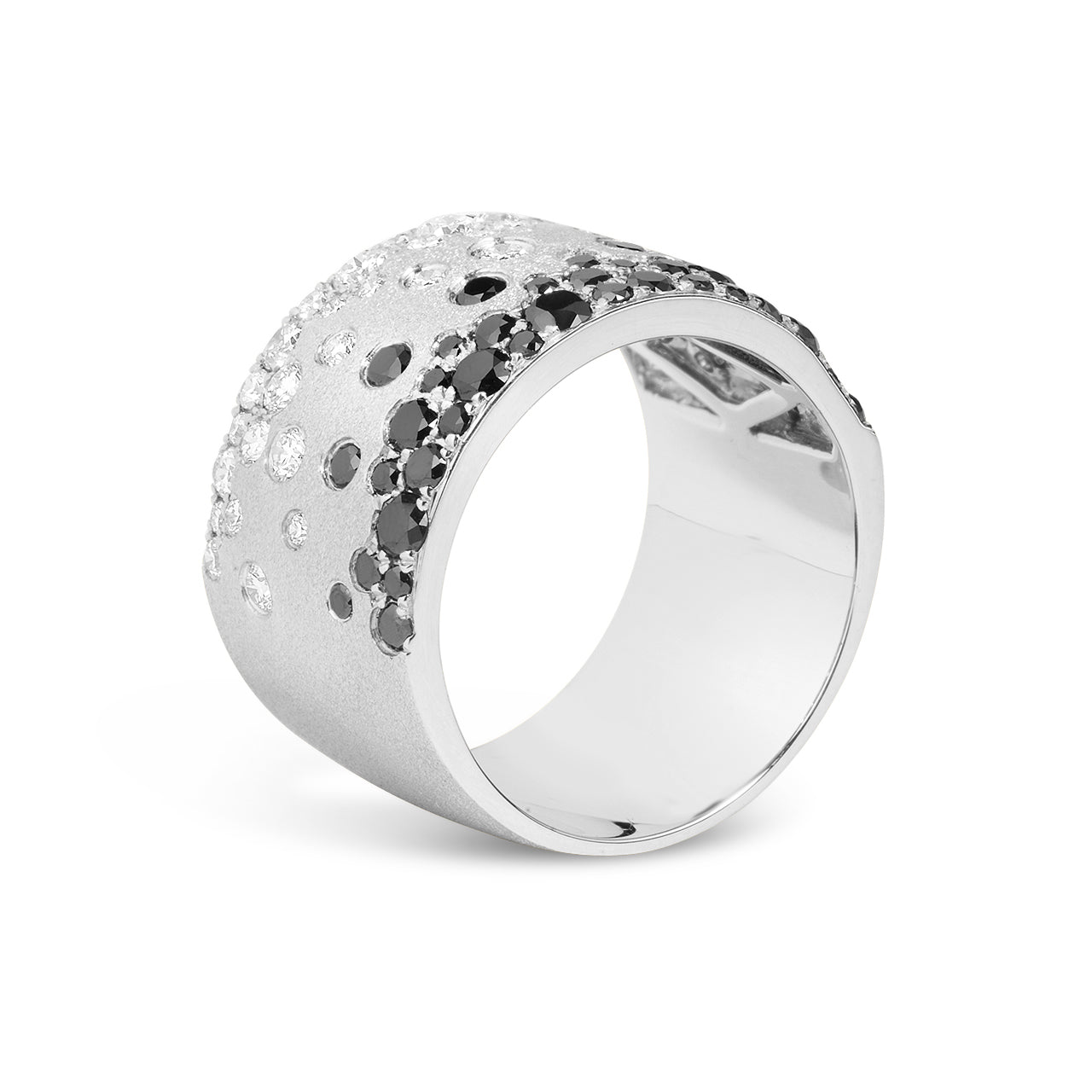 Black & White Diamond Confetti Duet Cigar Band