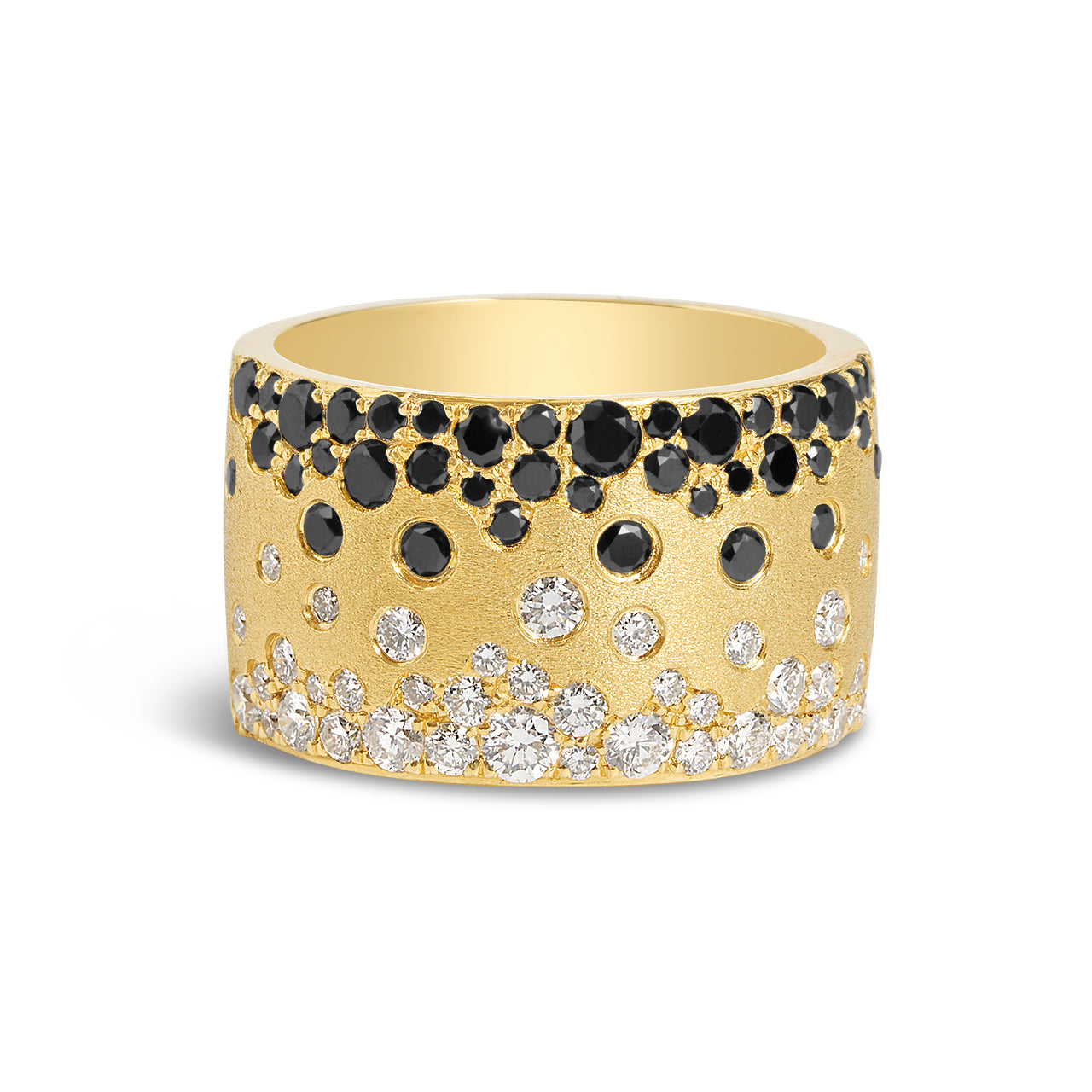 Black & White Diamond Confetti Duet Cigar Band