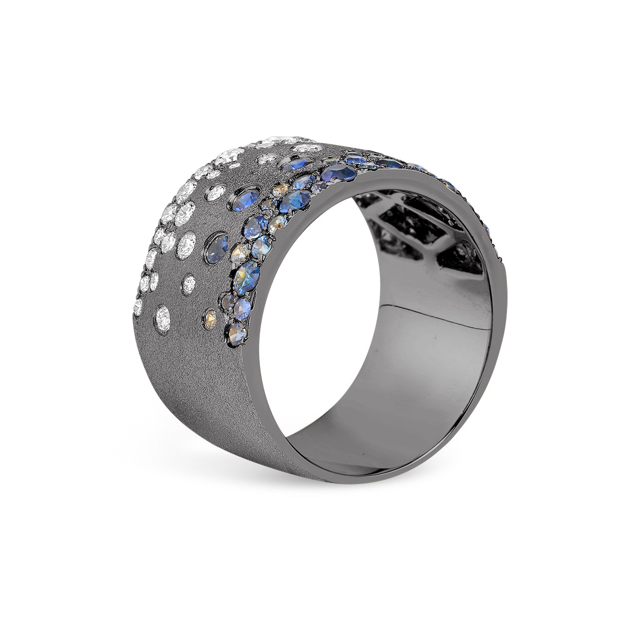 Sapphire & Diamond Confetti Duet Cigar Band