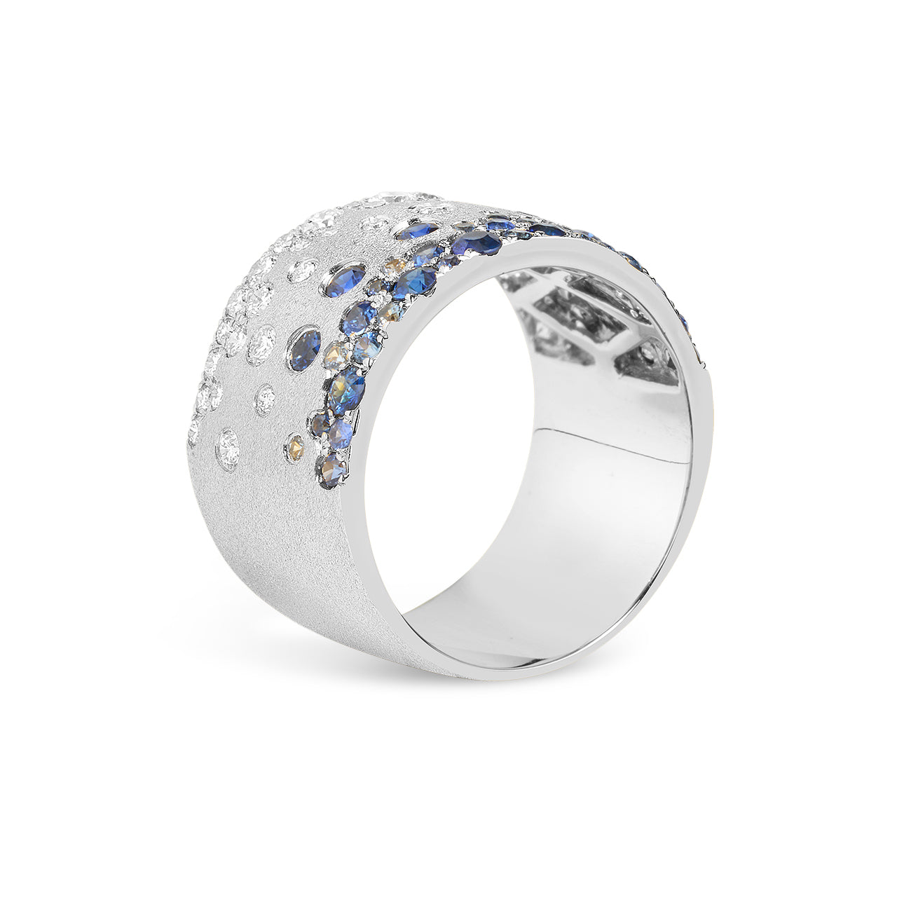 Sapphire & Diamond Confetti Duet Cigar Band