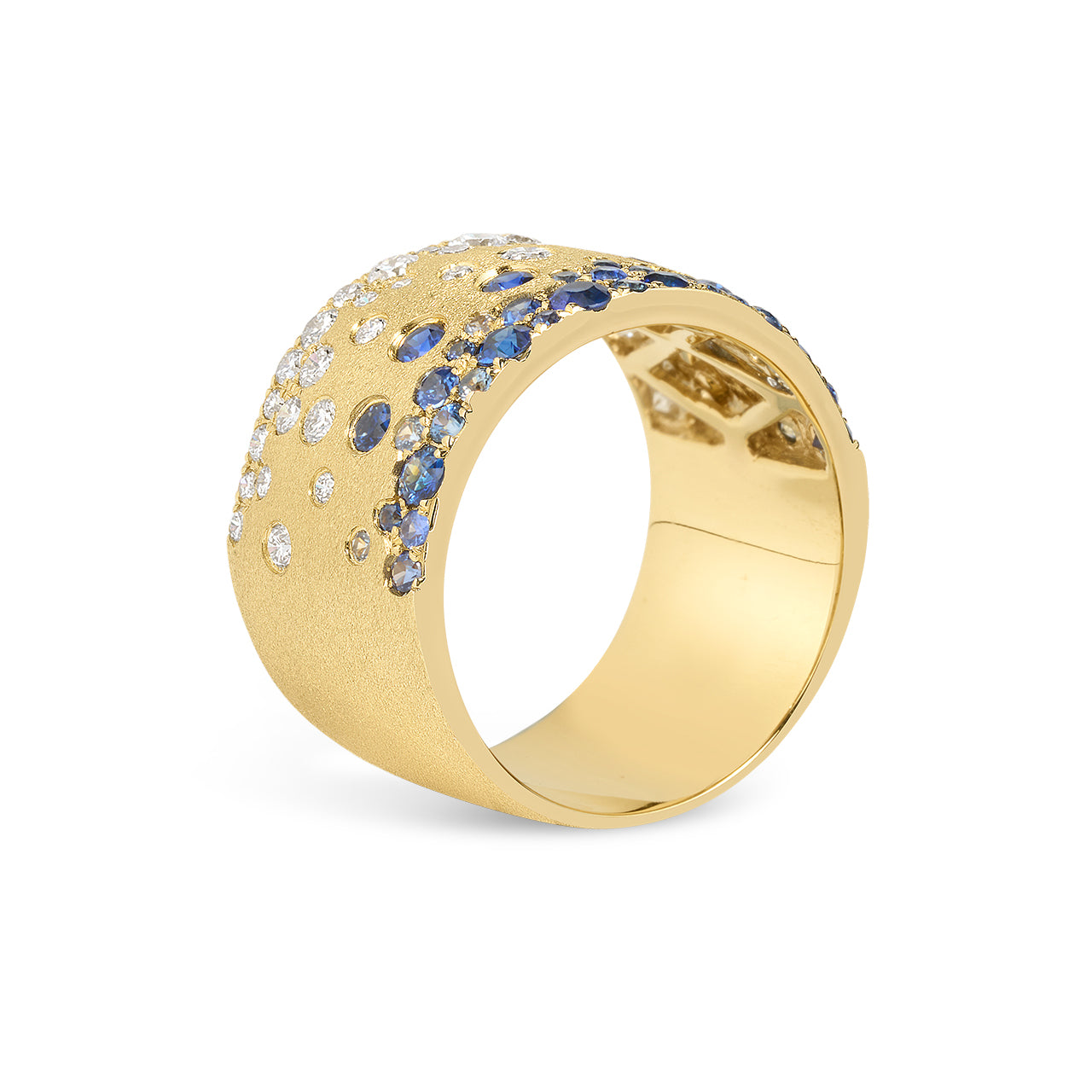 Sapphire & Diamond Confetti Duet Cigar Band