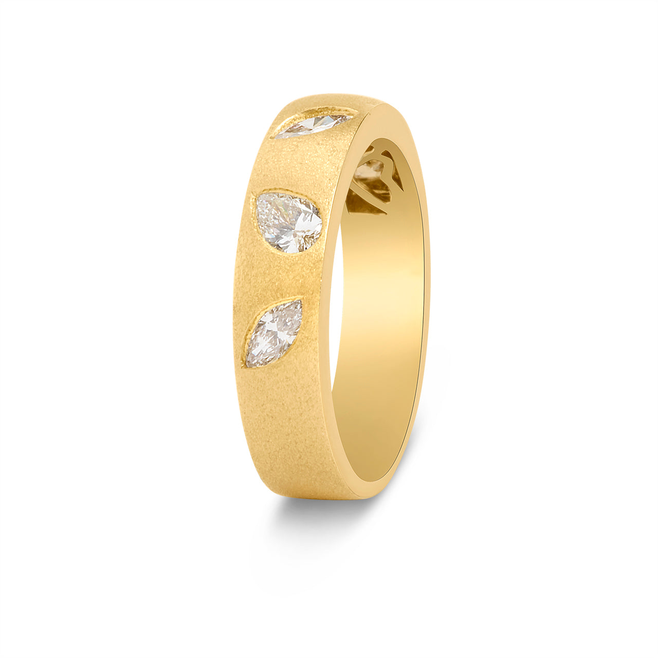 Diamond Pear & Marquise Flush Band
