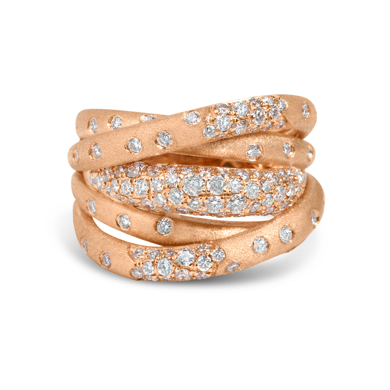 Diamond Confetti Crossover Ring