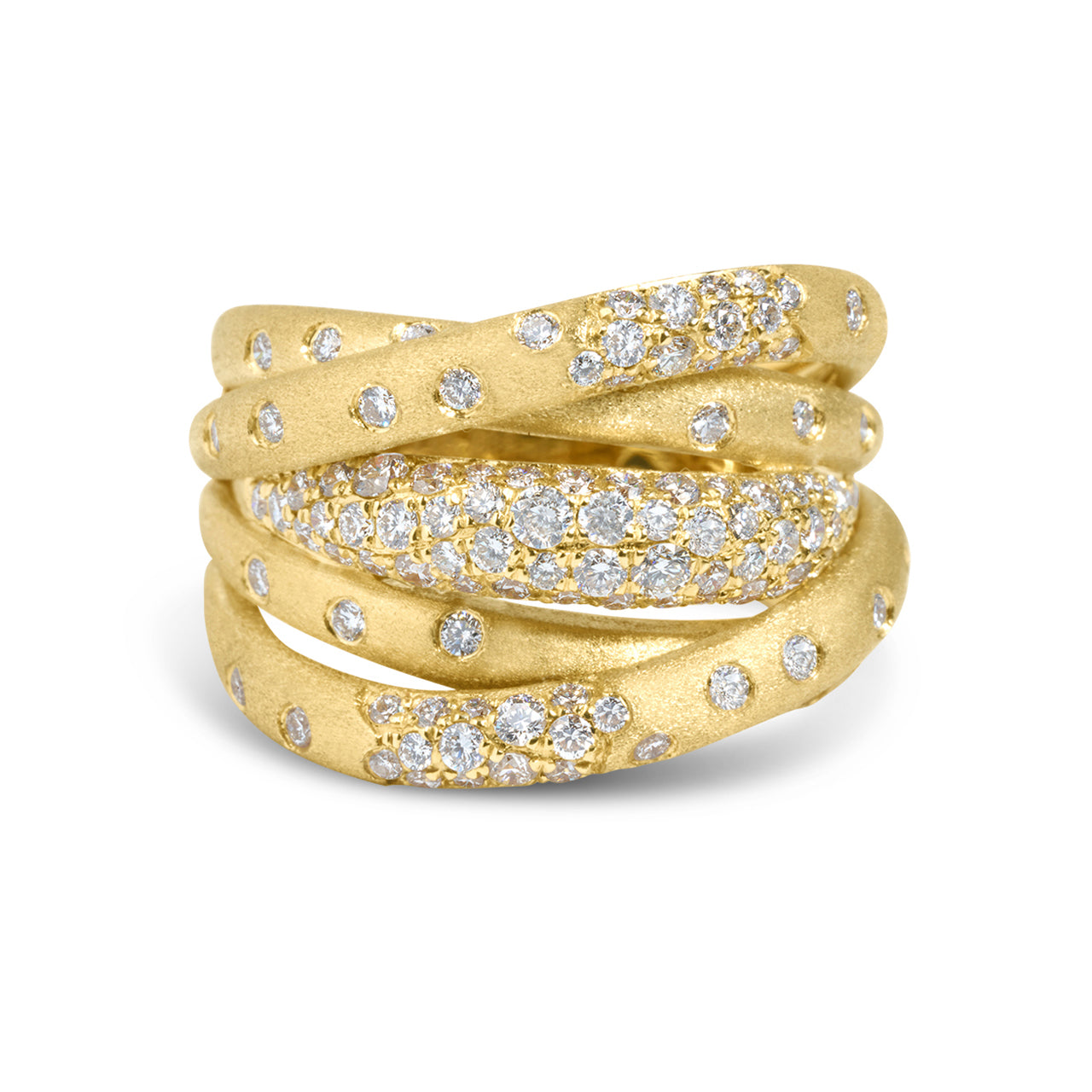 Diamond Confetti Crossover Ring