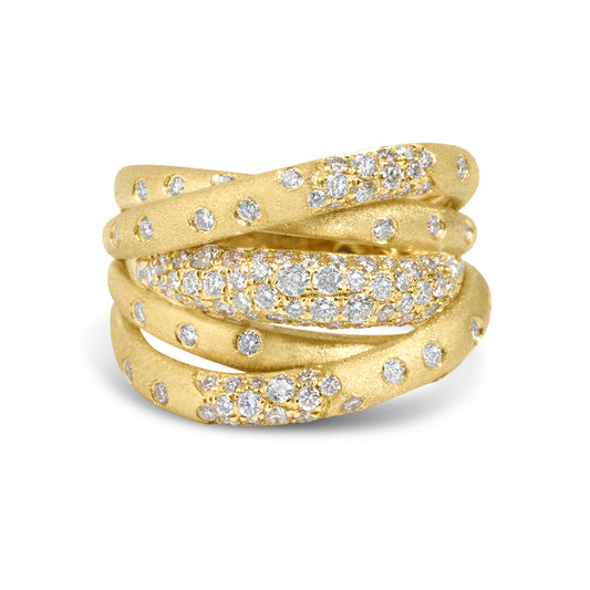Diamond Confetti Crossover Ring