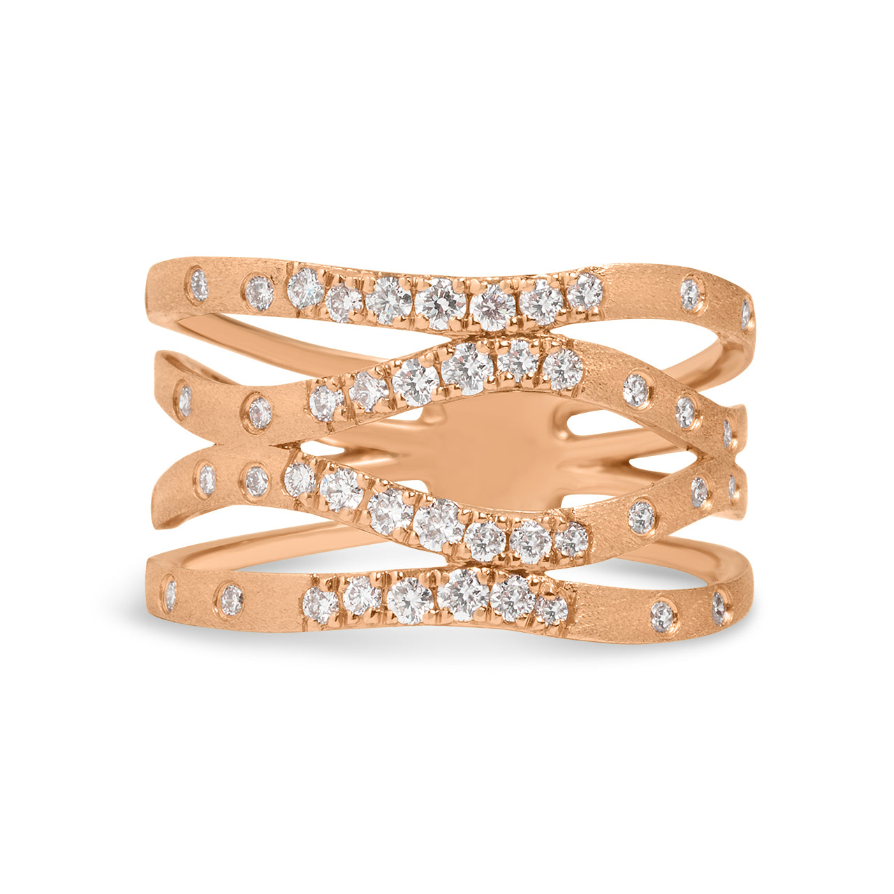 Diamond Confetti Wavy Stacked Ring