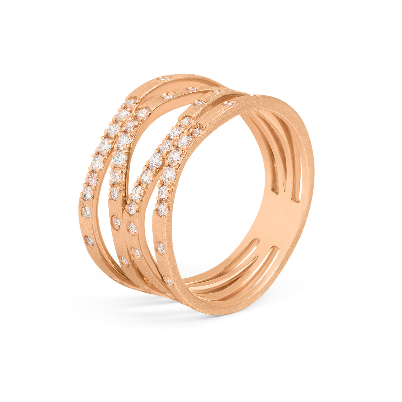 Diamond Confetti Wavy Stacked Ring