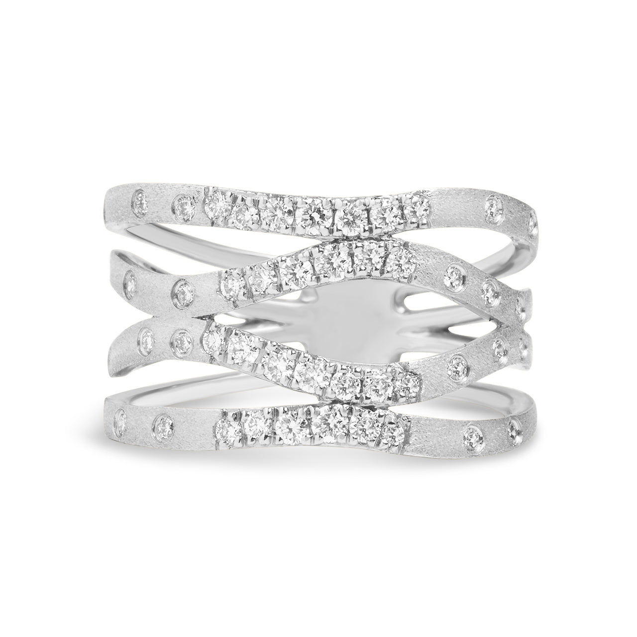 Diamond Confetti Wavy Stacked Ring
