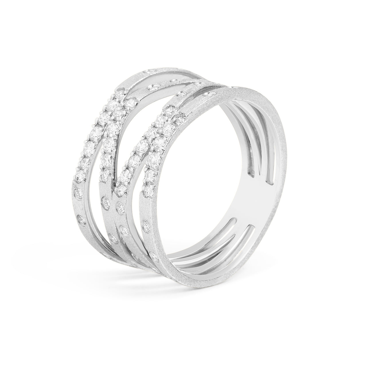 Diamond Confetti Wavy Stacked Ring