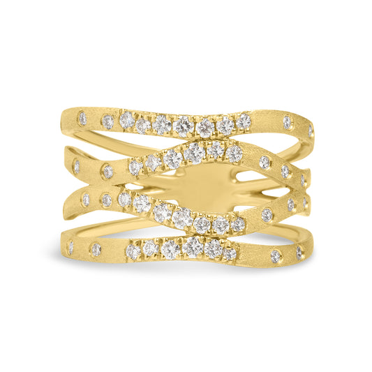 Diamond Confetti Wavy Stacked Ring
