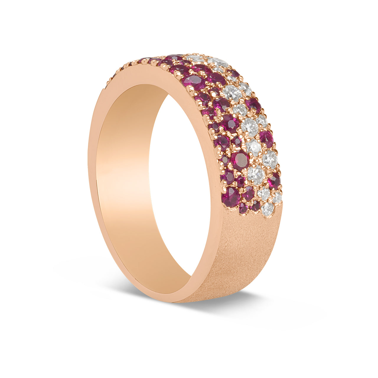 Ruby & Diamond Pave Confetti 5.8mm Cigar Band