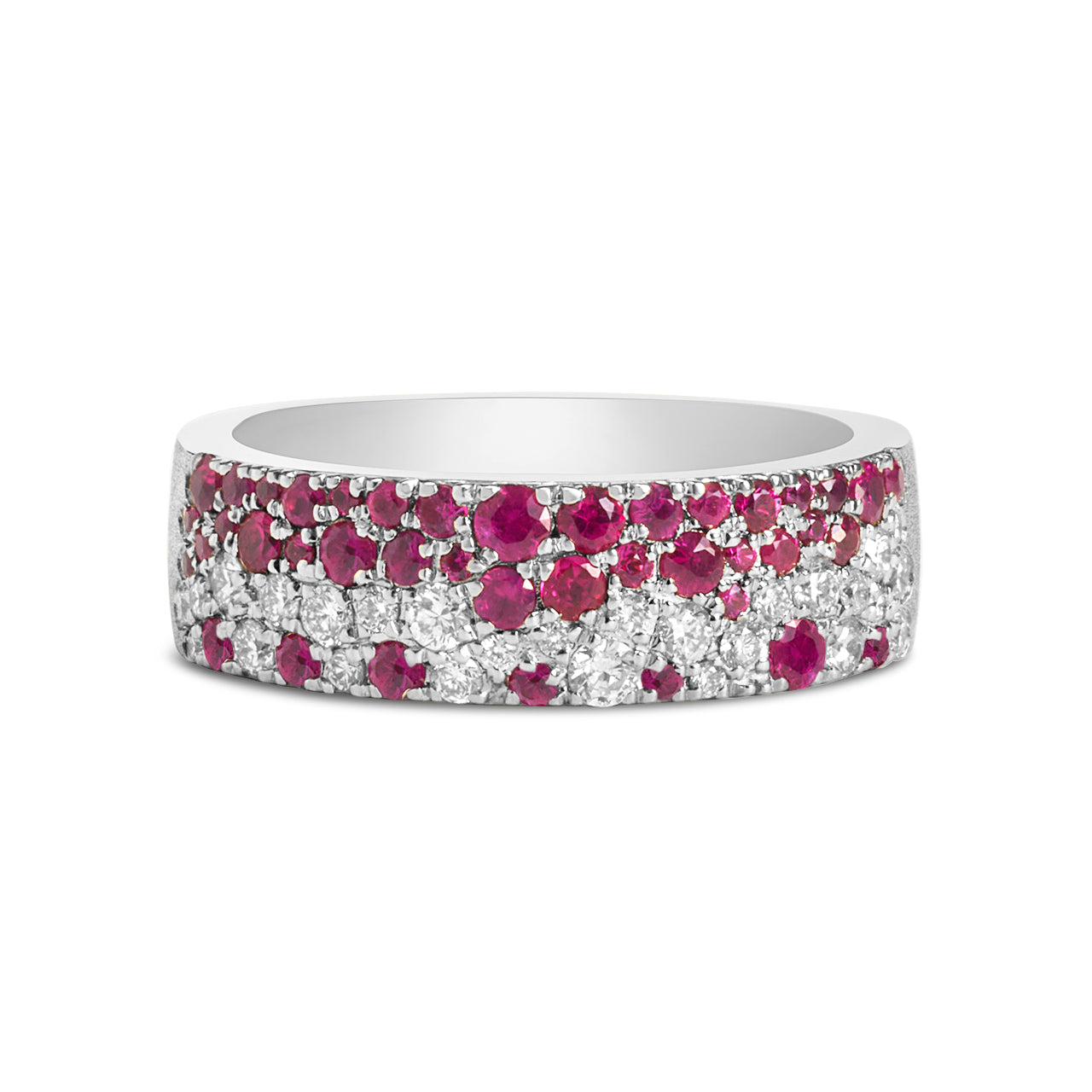 Ruby & Diamond Pave Confetti 5.8mm Cigar Band