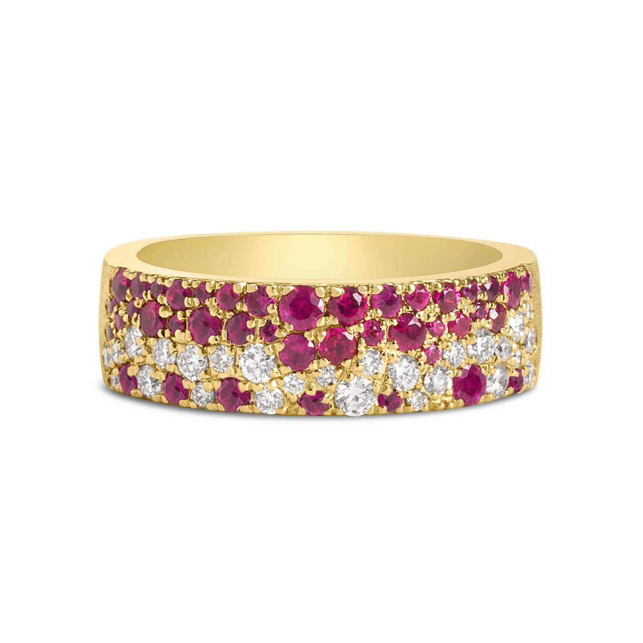 Ruby & Diamond Pave Confetti 5.8mm Cigar Band