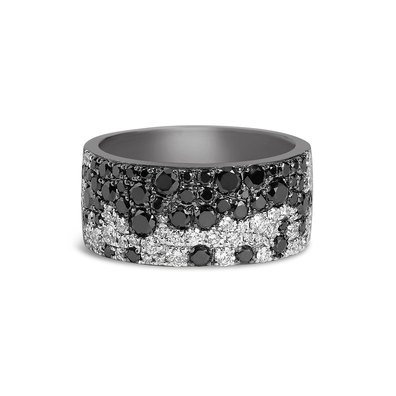 Black & White Diamond Pave Confetti Signature Cigar Band
