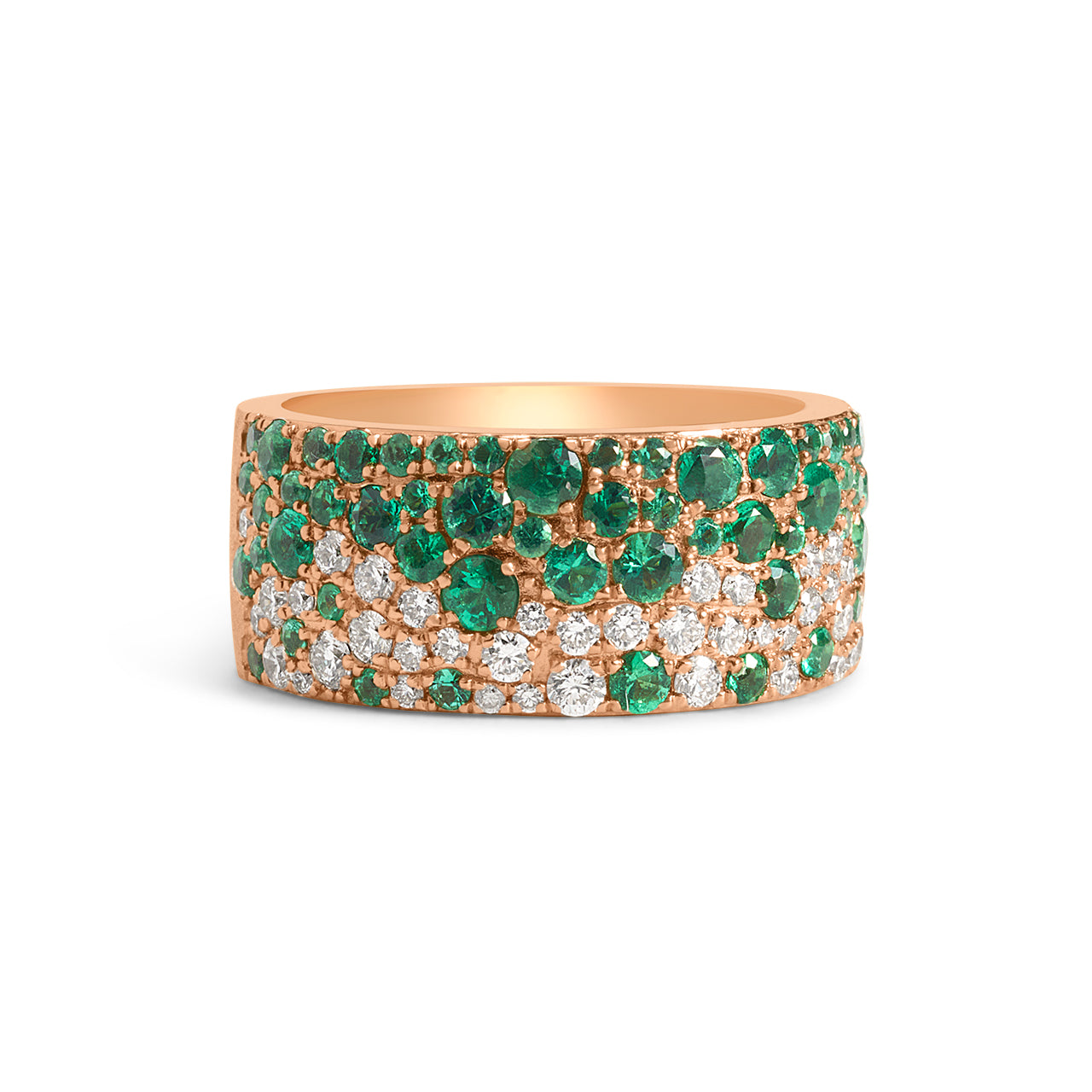 Emerald & Diamond Pave Confetti Signature Cigar Band