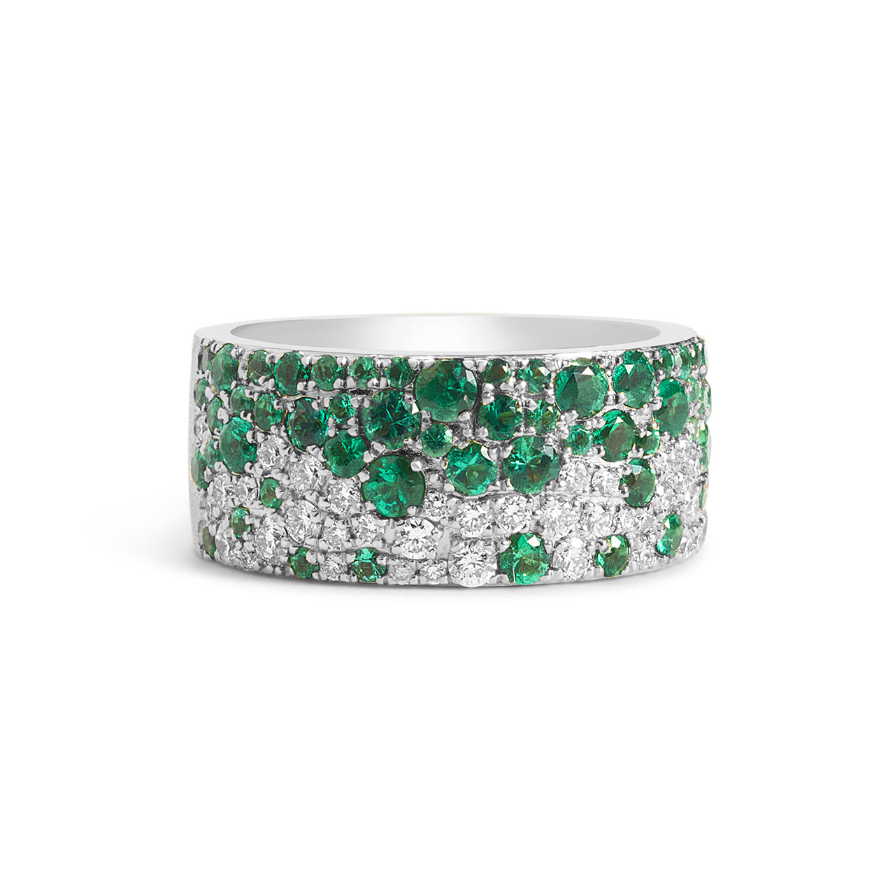 Emerald & Diamond Pave Confetti Signature Cigar Band