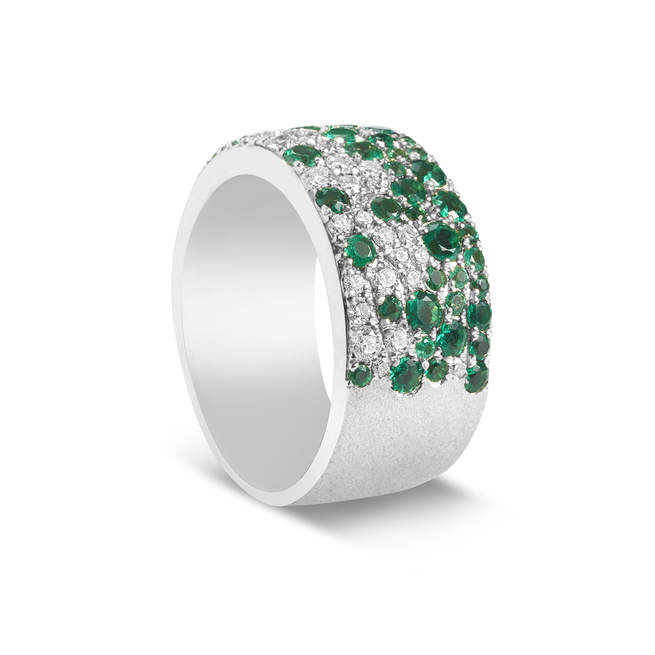 Emerald & Diamond Pave Confetti Signature Cigar Band