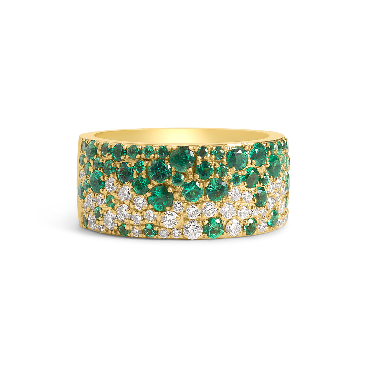 Emerald & Diamond Pave Confetti Signature Cigar Band