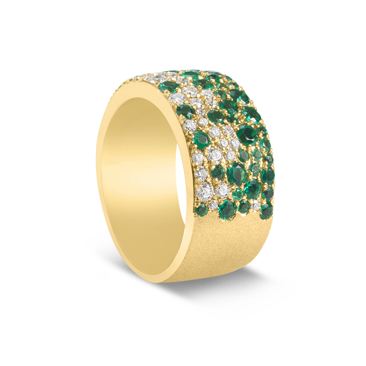 Emerald & Diamond Pave Confetti Signature Cigar Band