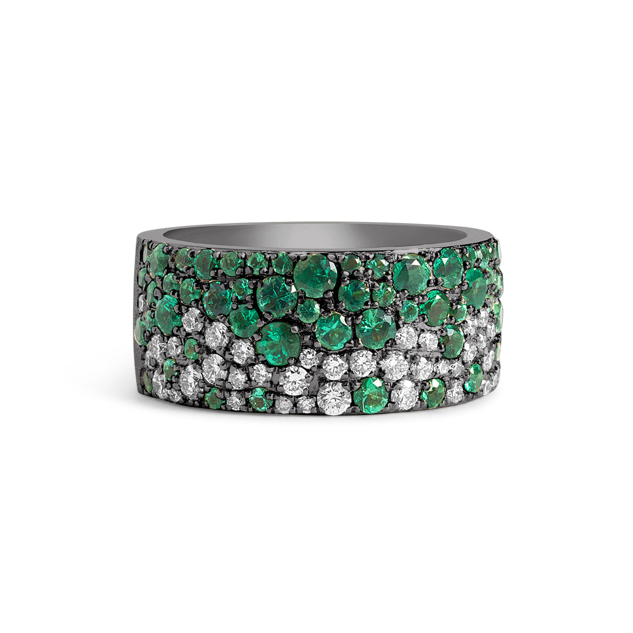 Emerald & Diamond Pave Confetti Signature Cigar Band