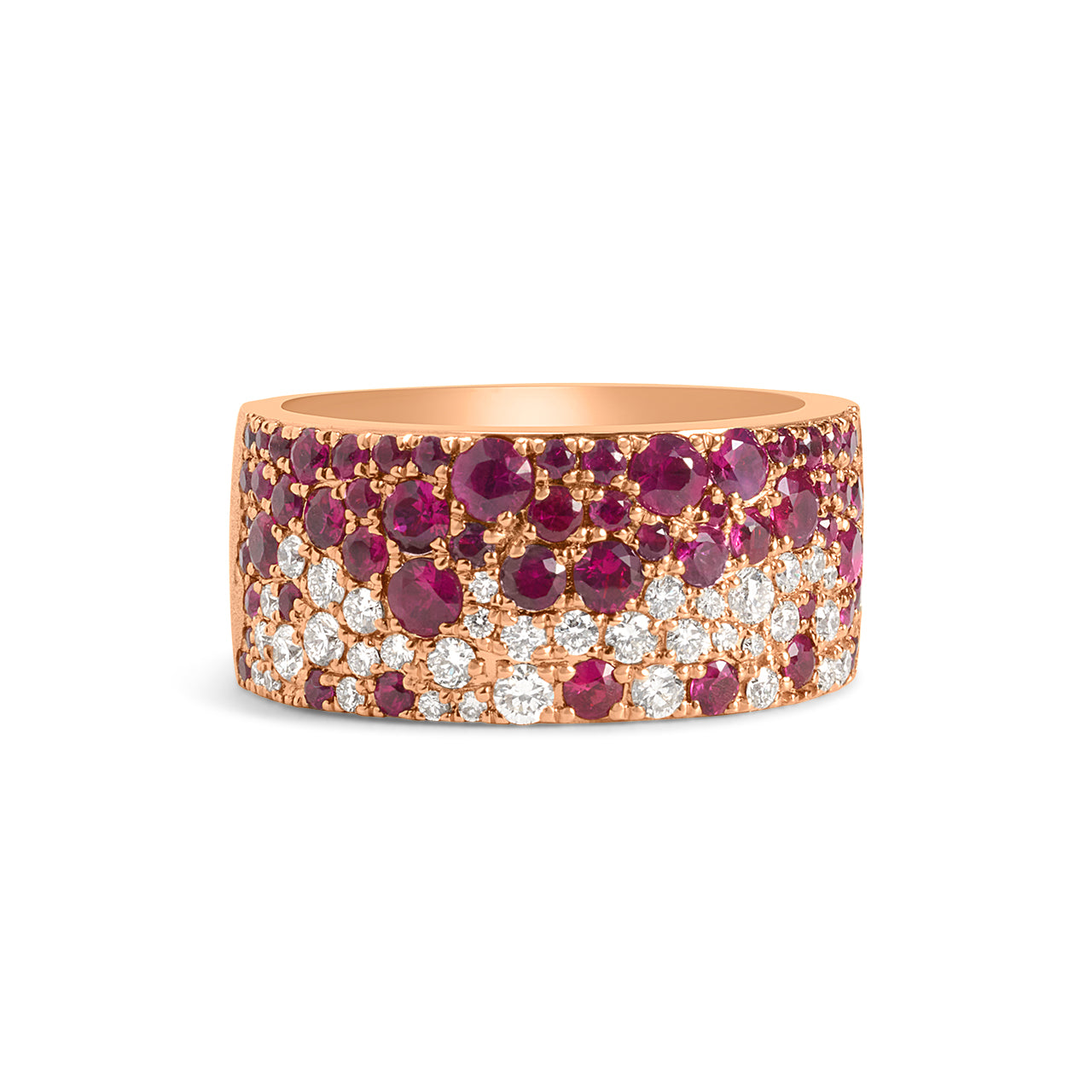 Ruby & Diamond Pave Confetti Signature Cigar Band