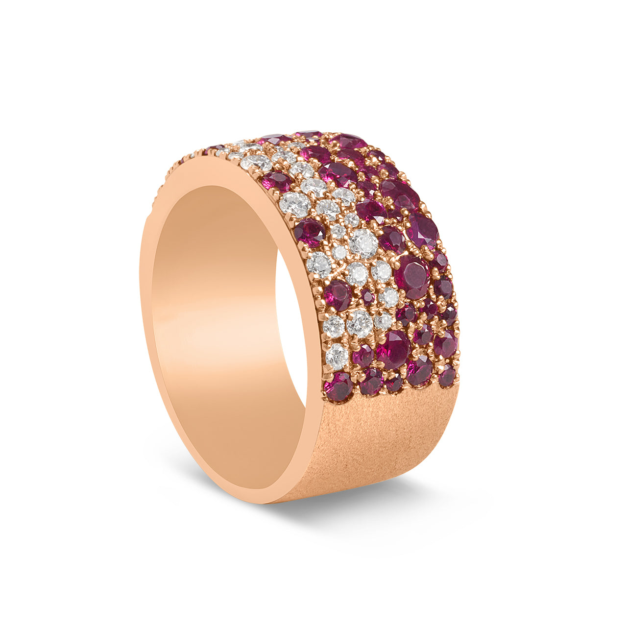 Ruby & Diamond Pave Confetti Signature Cigar Band