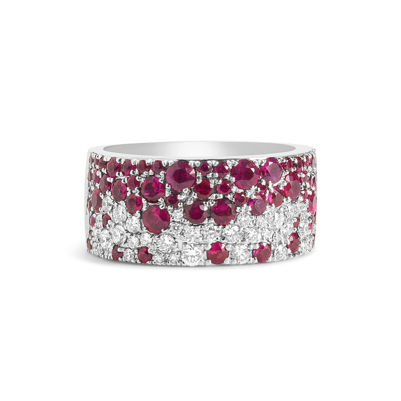 Ruby & Diamond Pave Confetti Signature Cigar Band