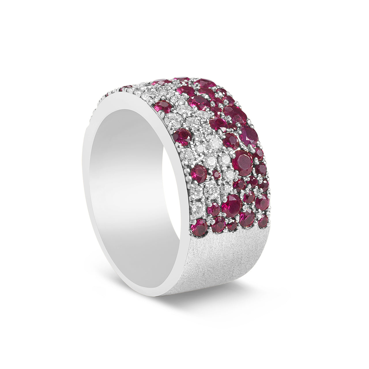 Ruby & Diamond Pave Confetti Signature Cigar Band
