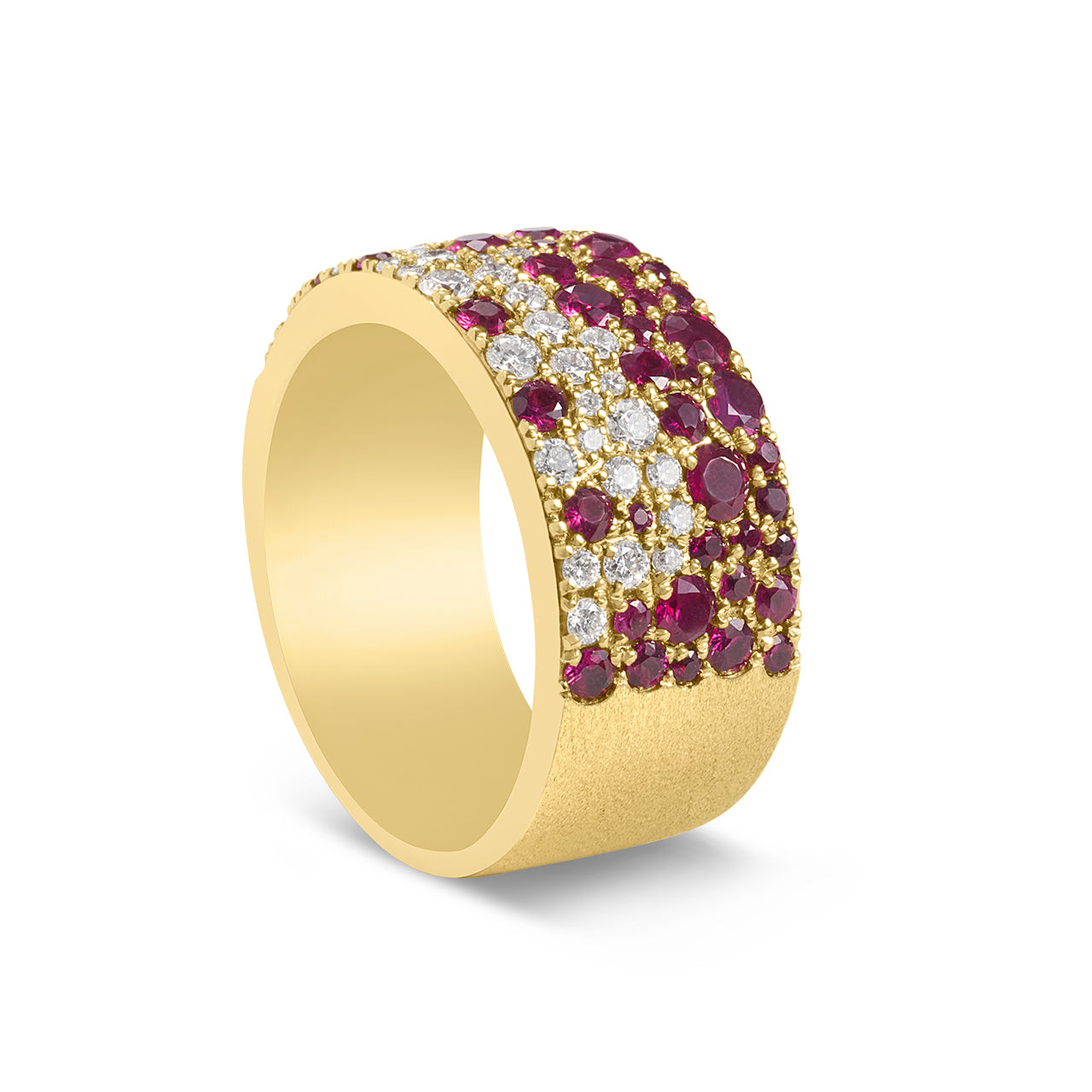 Ruby & Diamond Pave Confetti Signature Cigar Band