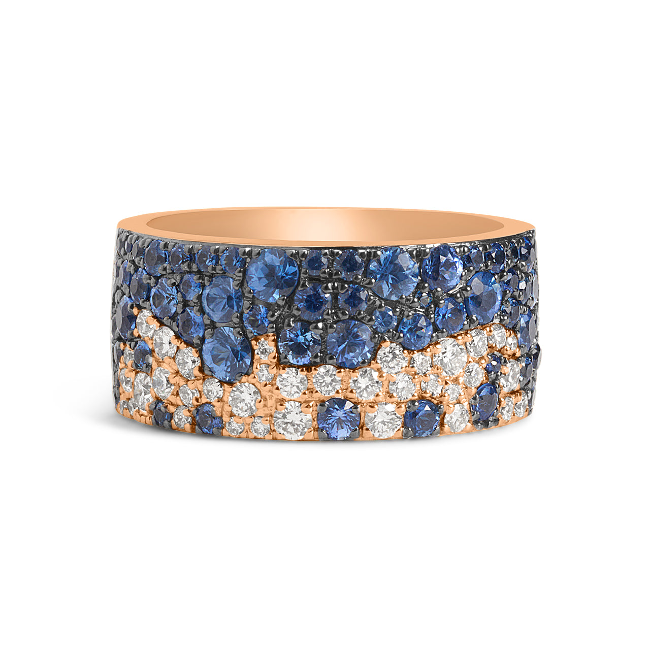Sapphire & Diamond Pave Confetti Signature Cigar Band
