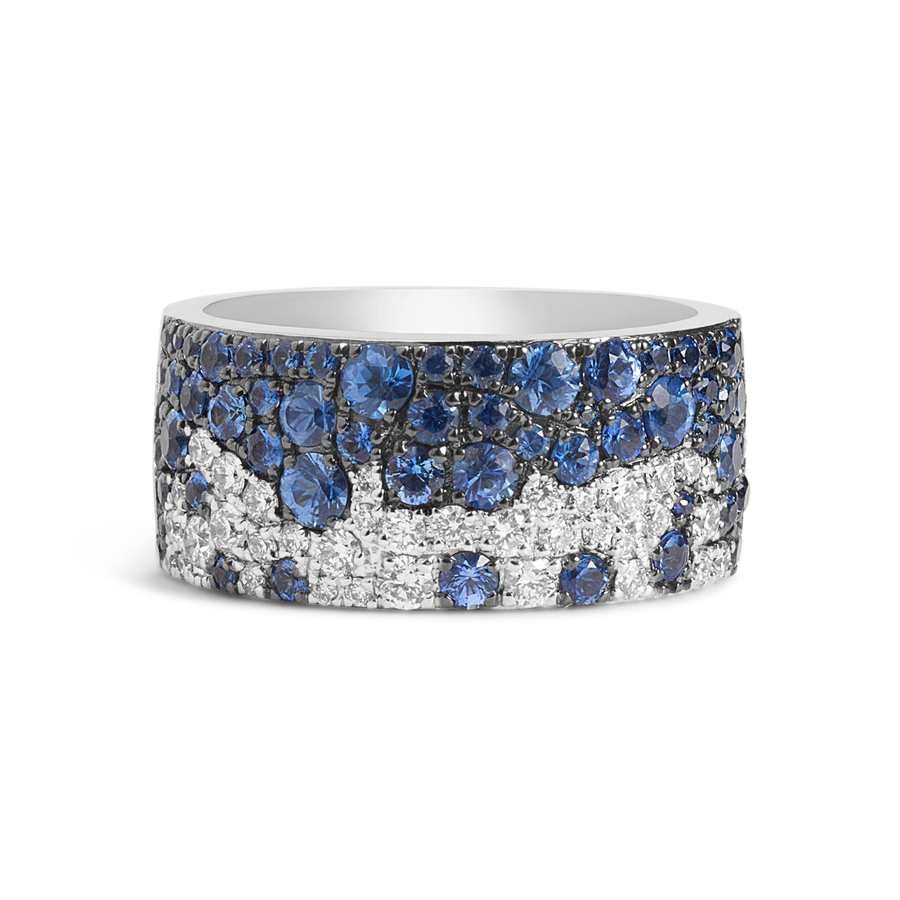 Sapphire & Diamond Pave Confetti Signature Cigar Band