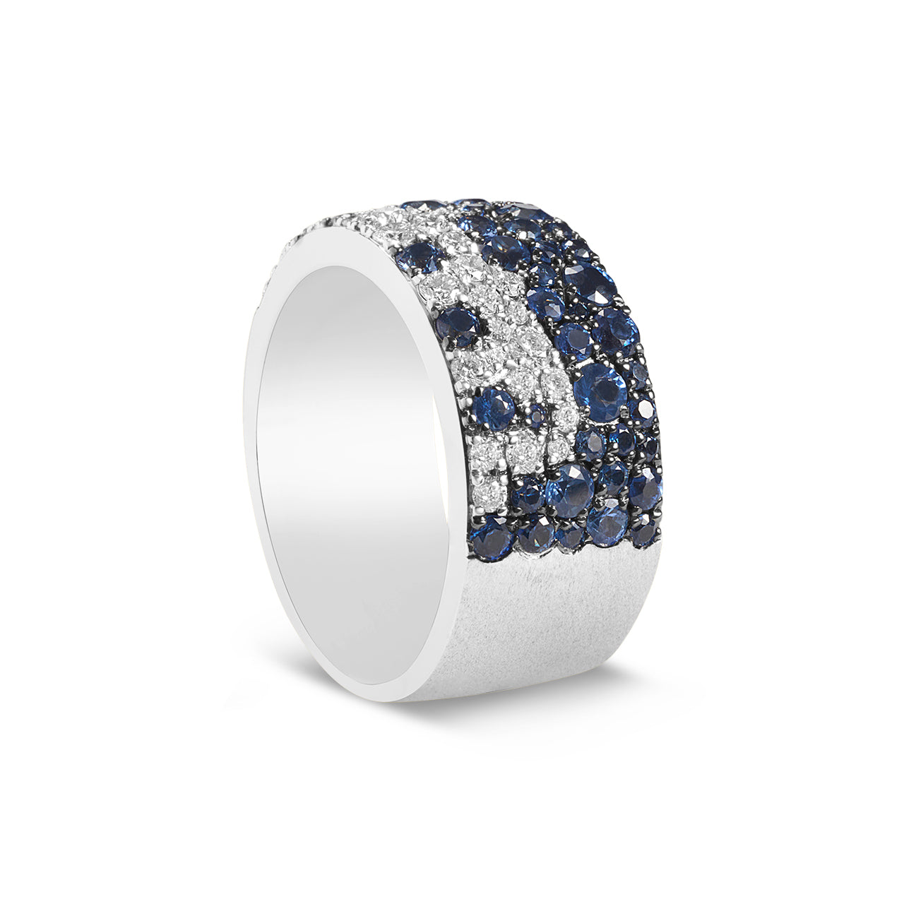 Sapphire & Diamond Pave Confetti Signature Cigar Band